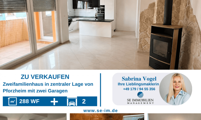 🏡 Modernes Zweifamilienhaus mit Doppelgarage in zentraler Lage von Pforzheim-Brötzingen