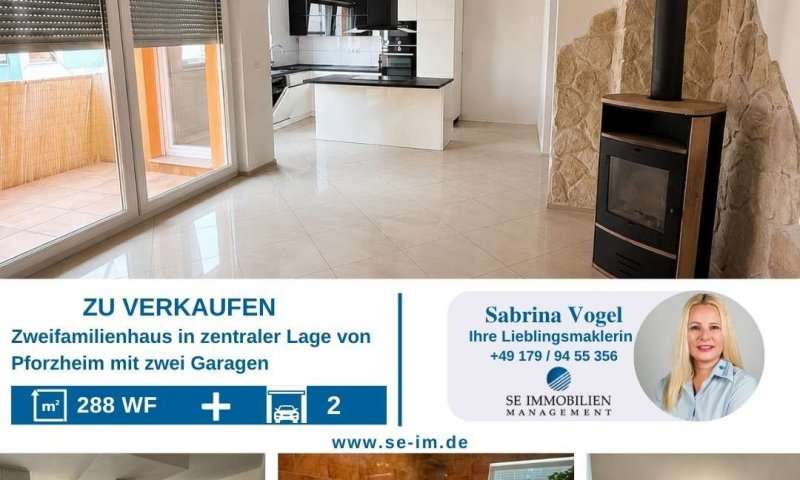 🏡 Modernes Zweifamilienhaus mit Doppelgarage in zentraler Lage von Pforzheim-Brötzingen