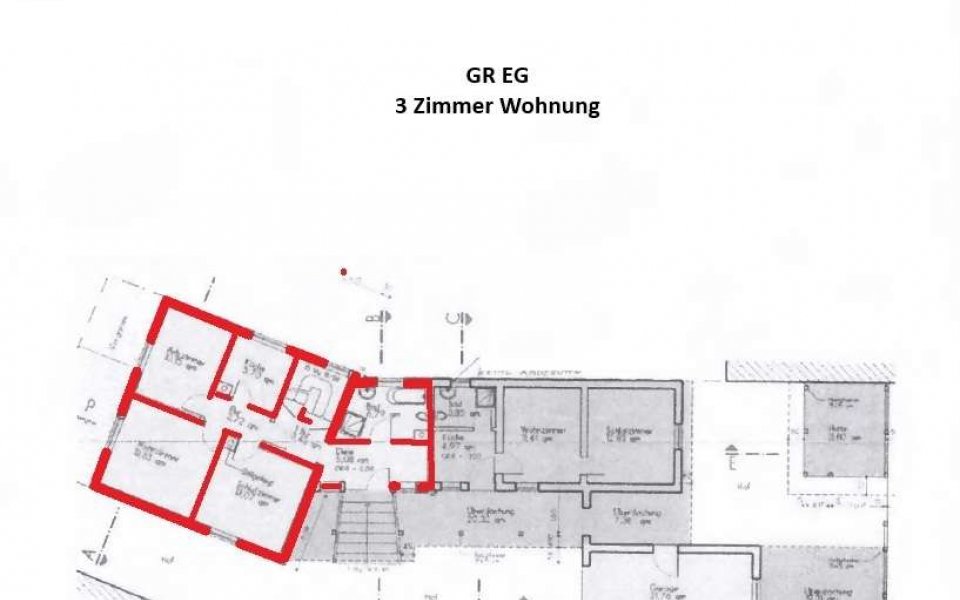 Grundriss EG 3 Zimmer Wohnung