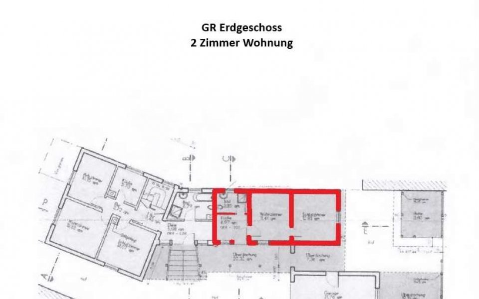 Grundriss EG 2 Zimmer Wohnung