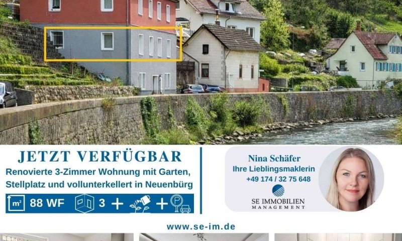 Renovierte 3-Zimmer Wohnung mit Garten in Neuenbürg