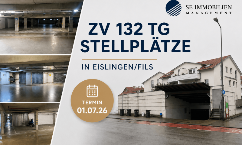 ZV – 132 TG-Stellplätze zu verkaufen!