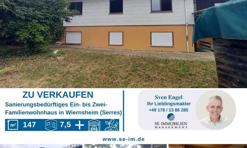 *Sanierungsbedürftiges Einfamilienwohnhaus mit großem Garten zu verkaufen*