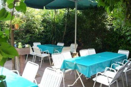 Biergarten als das Lokal noch in Betrieb war