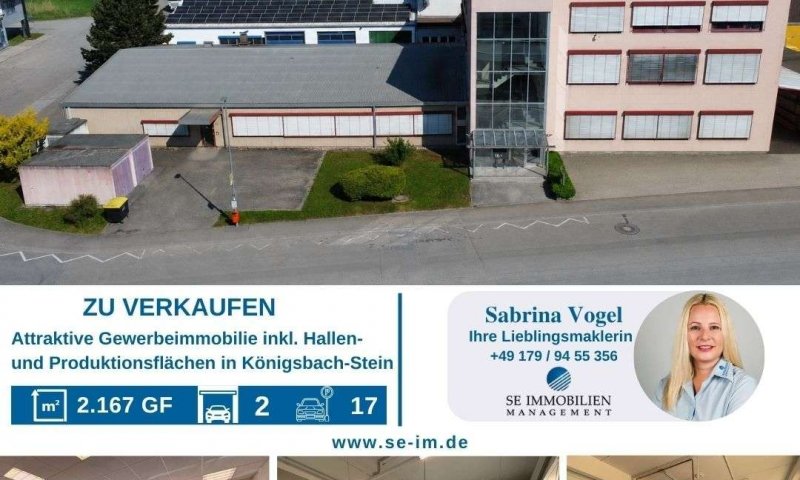 Attraktive Gewerbeimmobilie mit Büro-, Produktions- und Hallenflächen in Königsbach-Stein