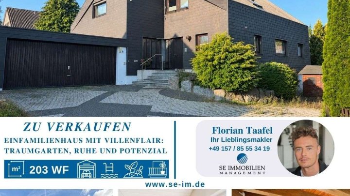 Villenflair und Ruhe pur – Einfamilienhaus mit Traumgarten in guter Lage von Engelsbrand-Salmbach