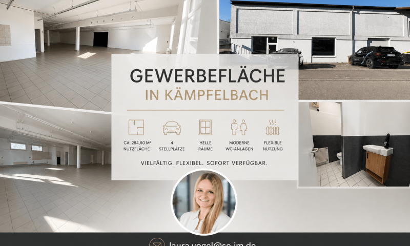 Großzügige Gewerbefläche für Verkauf, Büro oder Lager