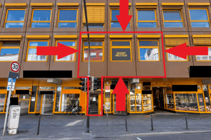 Eingang EG Gastrofläche im OG
