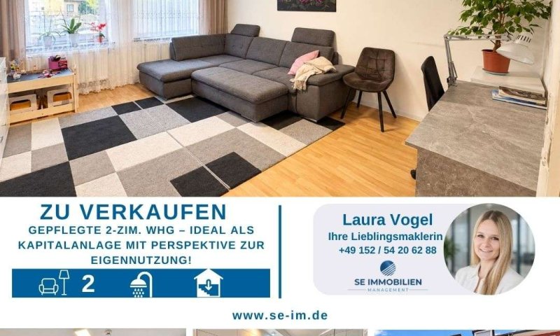 Gepflegte 2-Zim. Whg – ideal als Kapitalanlage mit Perspektive zur Eigennutzung!