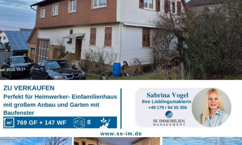 Perfekt für Heimwerker - Einfamilienhaus mit großem Anbau - und Garten mit Baufenster