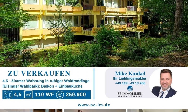 Wohnen im Grünen ! Familienfreundliche und großzügige Wohnung, zentral im Waldpark