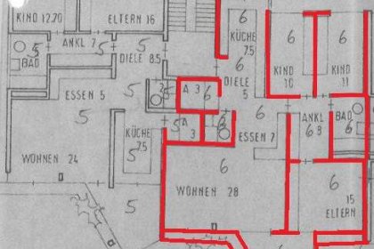 GR 2. OG links markiert