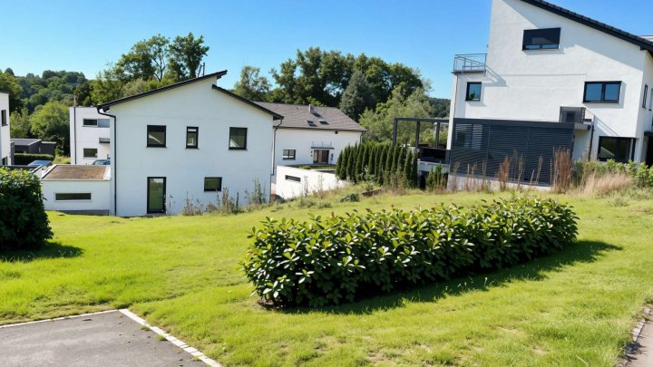 Eines der letzten Grundstücke im Neubaugebiet