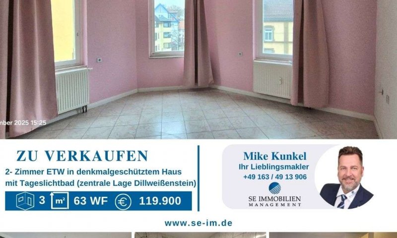 ***2 Zimmer ETW  Denkmalschutz zentral in Dillweißenstein***