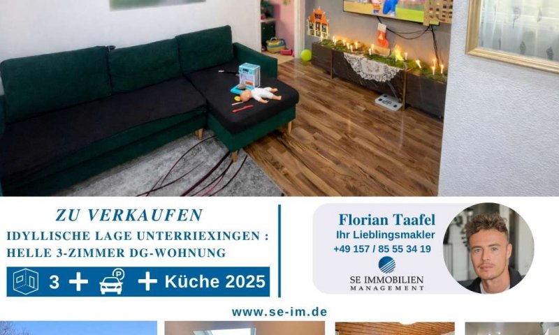 Helle 3-Zimmer-Dachgeschosswohnung in idyllischer Lage von Unterriexingen mit guter Anbindung