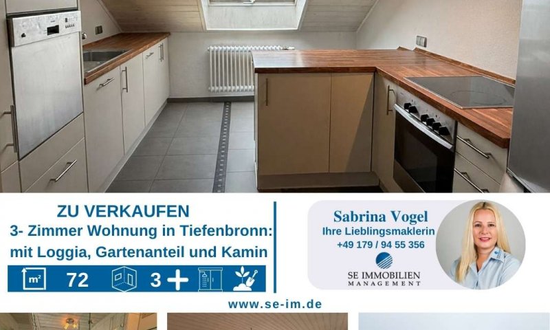 Sensationelles Potenzial im DG, 3 Zimmerwohnung mit Loggia, Gartenanteil & Garage