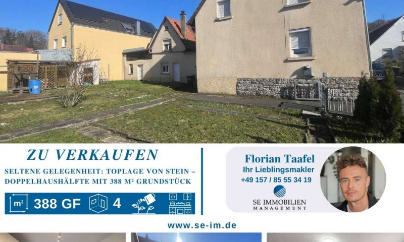 Seltene Gelegenheit in Toplage von Stein – Doppelhaushälfte mit 388 m² Grundstück