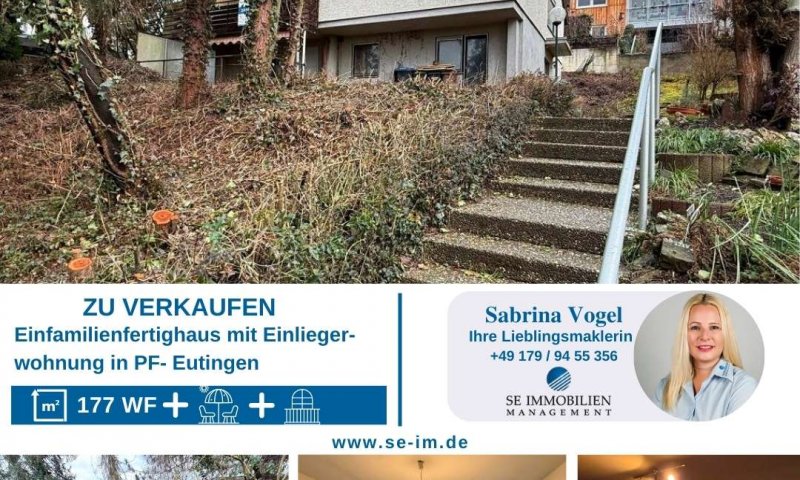 Sanierungsbedürftiges Fertighaus mit Einliegerwohnung, Sauna & Doppelgarage in Hanglage zu verkaufen