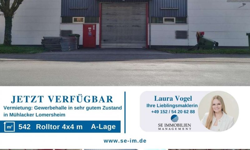 Lagerhalle in Mühlacker -Lomersheim zu vermieten!